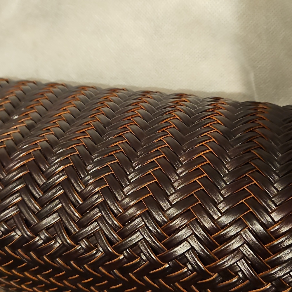 Nwt Split Leather Woven Bag - Picture 8 of 9